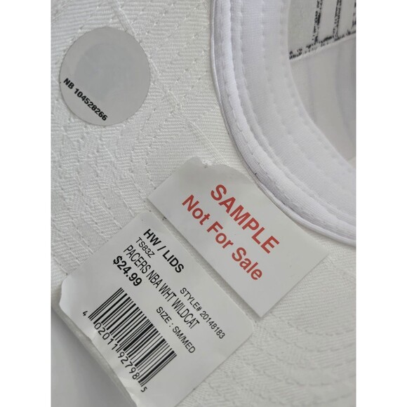 Indiana Pacers NBA Adidas Snapback Hat Cap Rare Exclusive Sample White S/M - Picture 7 of 7